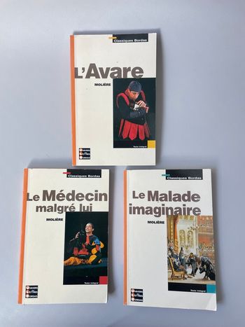 Lot Livres classiques bordas - Molière - l’avare/ le médecin imaginaire / le médecin malgré lui