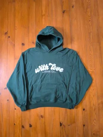 Sweat/Pull à capuche - Scuffers - With Love - Vert foncé - Taille L