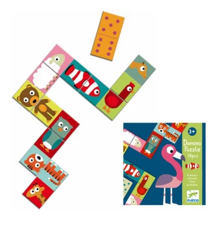Domino 28 pièces de Djeco Animo-Puzzle avec boîte - photo numéro 8