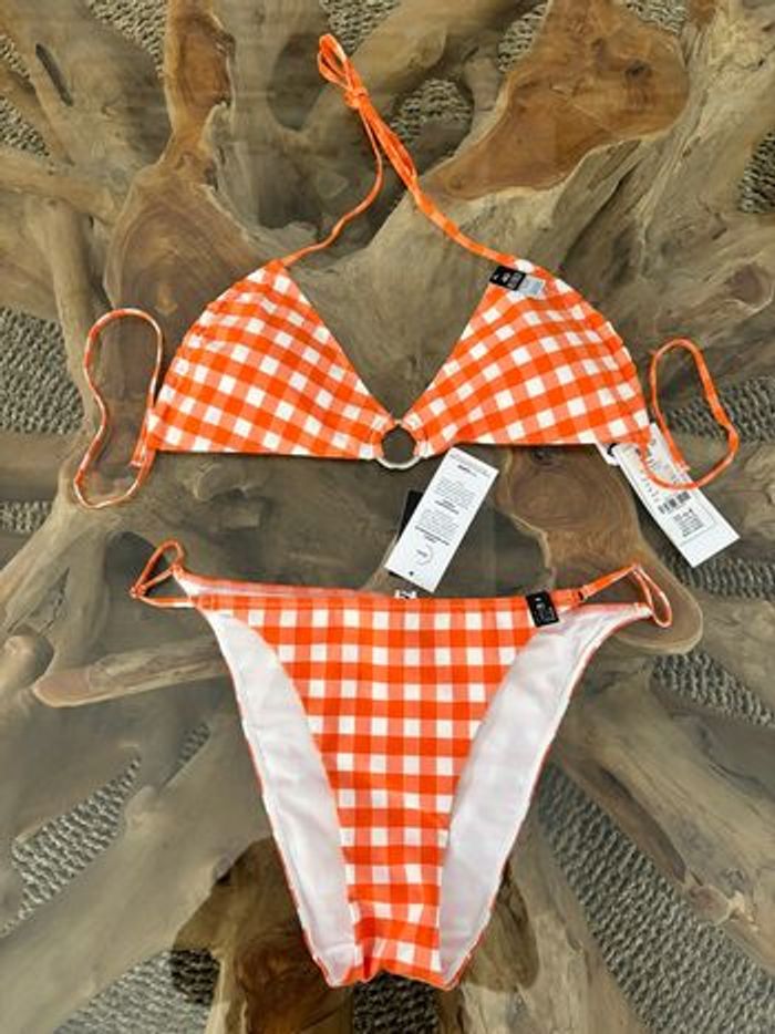 Maillot de bain 2 pièces carreaux Etam