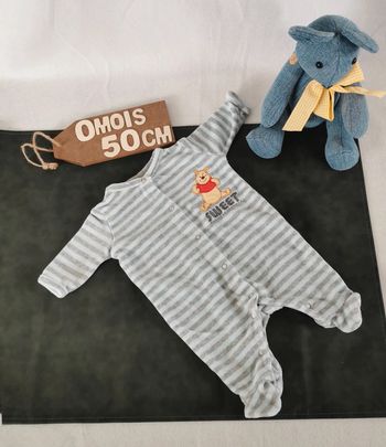 Pyjama 👣 velours, Disney, 0mois, grenouillère