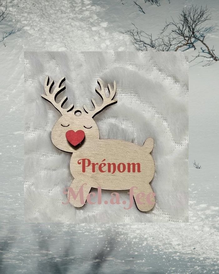 Renne en bois prenom