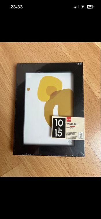 Cadre photo 10 x 15 Hema noir en bois  neuf
