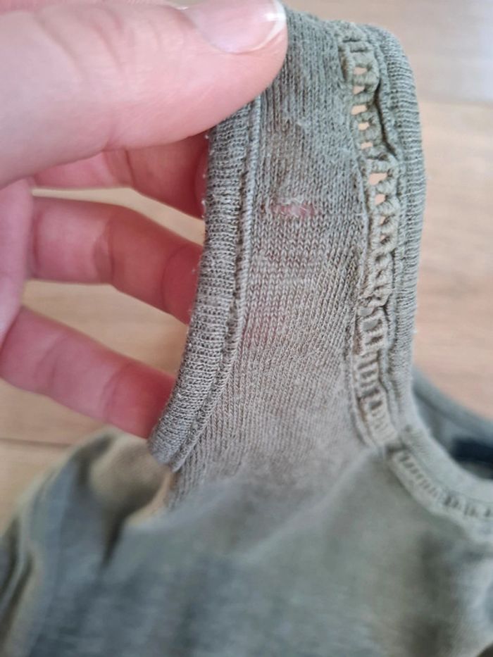 Débardeur en lin kaki taille Xs Etam - photo numéro 4