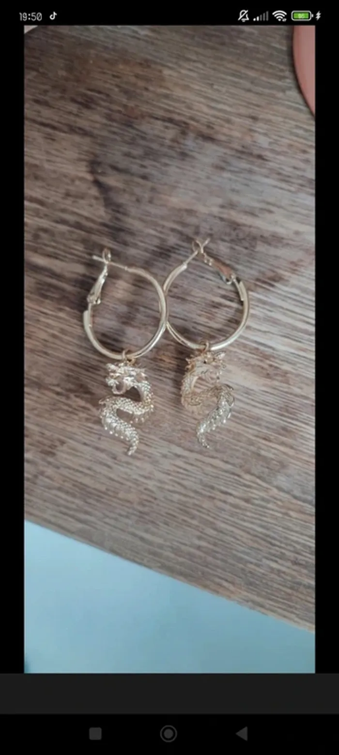 Boucles d'oreilles dragon - photo numéro 2