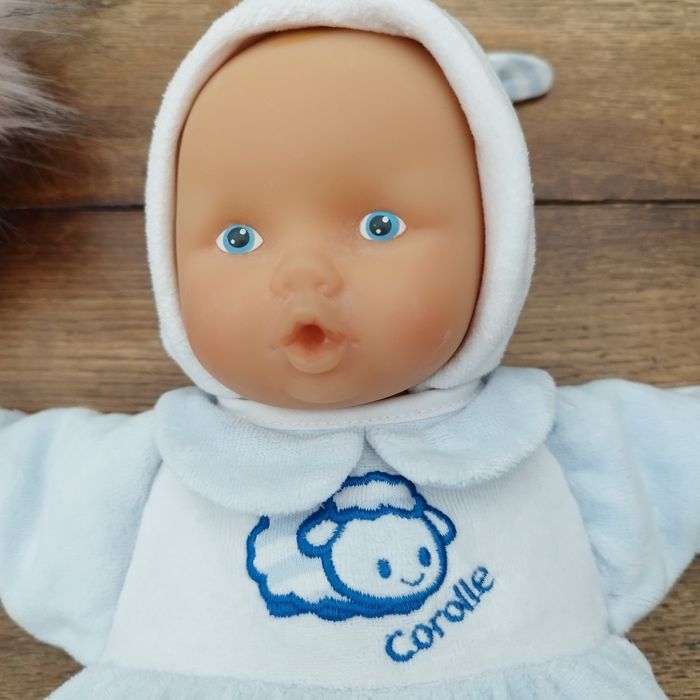 Doudou poupée babypouce bleu mouton - photo numéro 3