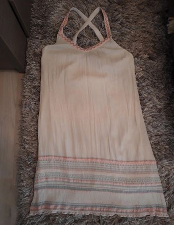 Robe bretelles croisées blanche