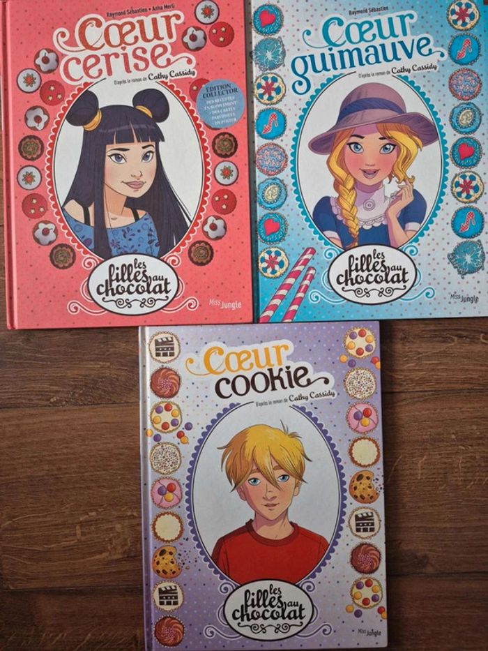 Lot de 3 bandes dessinées Les filles au chocolat