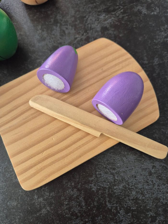 Jouets en bois légumes à découper - photo numéro 2