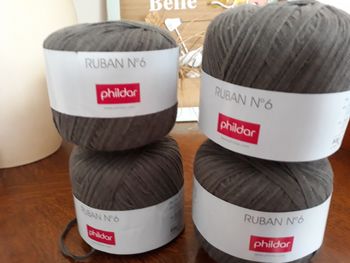 Lot 4 pelotes de coton phildar
