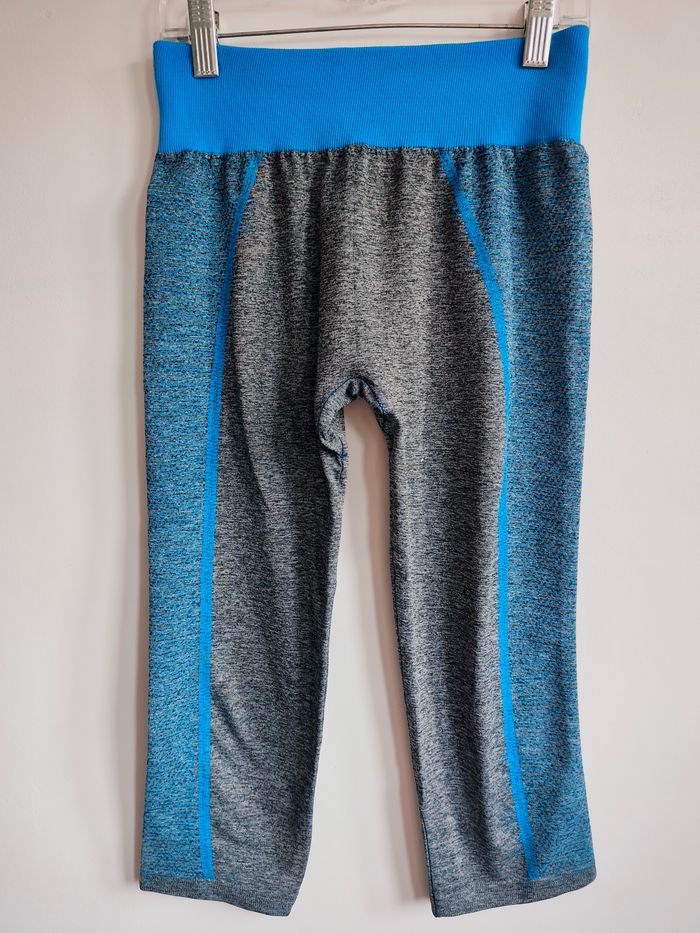 Legging sport gris & bleu – Taille S-M – Sans marque