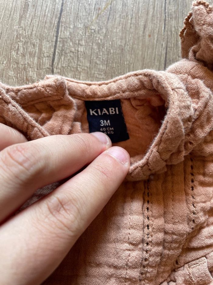 Combi en gaz de coton 3 mois - photo numéro 3