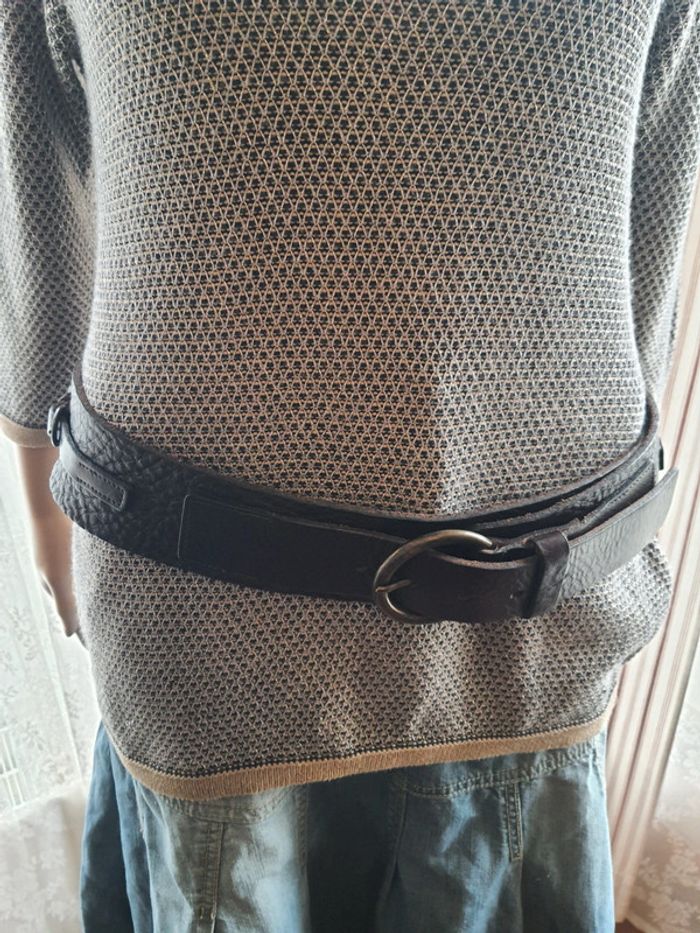 Ceinture en cuir Marron WE 95cm - photo numéro 6
