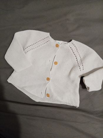 Gilet blanc _ 3 mois 