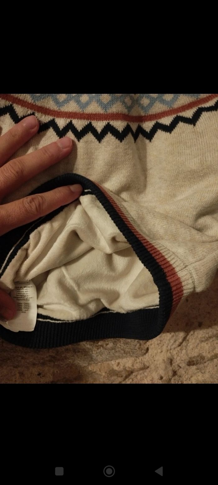 Pull doublé velours, taille 6mois, collection 2025 - photo numéro 3