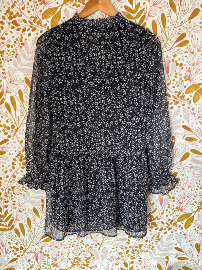 Robe mango fleuris noir liseré argenté - photo numéro 4