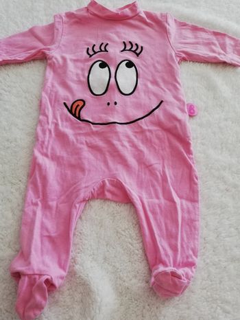 Pyjama 1 pièce fille barbapama rose 3 mois