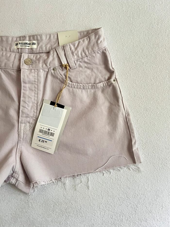 Short en jean mauve Pull & Bear M 38 - photo numéro 2