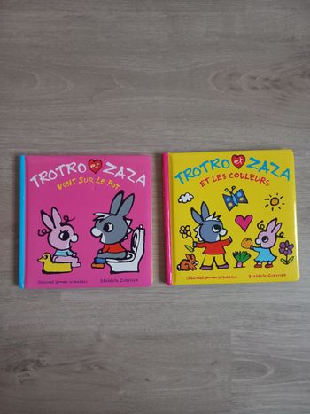 Lot de 2 livres de Trotro et Zaza