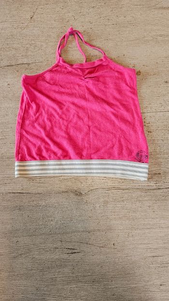 Débardeur fushia à bretelles amovible, élastique dans le bas, Bellerose, 6 ans