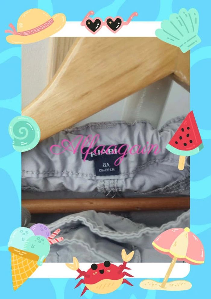 Short gris Kiabi 8ans - photo numéro 4