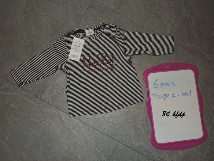 haut tape à l'oeil taille 6 mois neuf