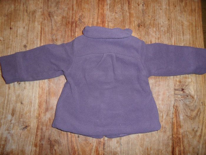 Veste polaire Fille violet, taille 12 mois NEUVE - photo numéro 3