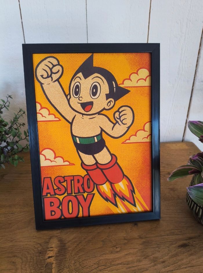 Poster Affiche A4 (21 × 29,7 cm) pop art rétro – Déco murale Inspirée de Astro Boy