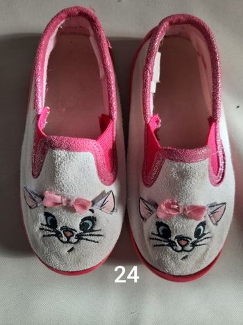 chaussons fille 24 - Marie des Aristochats - chat