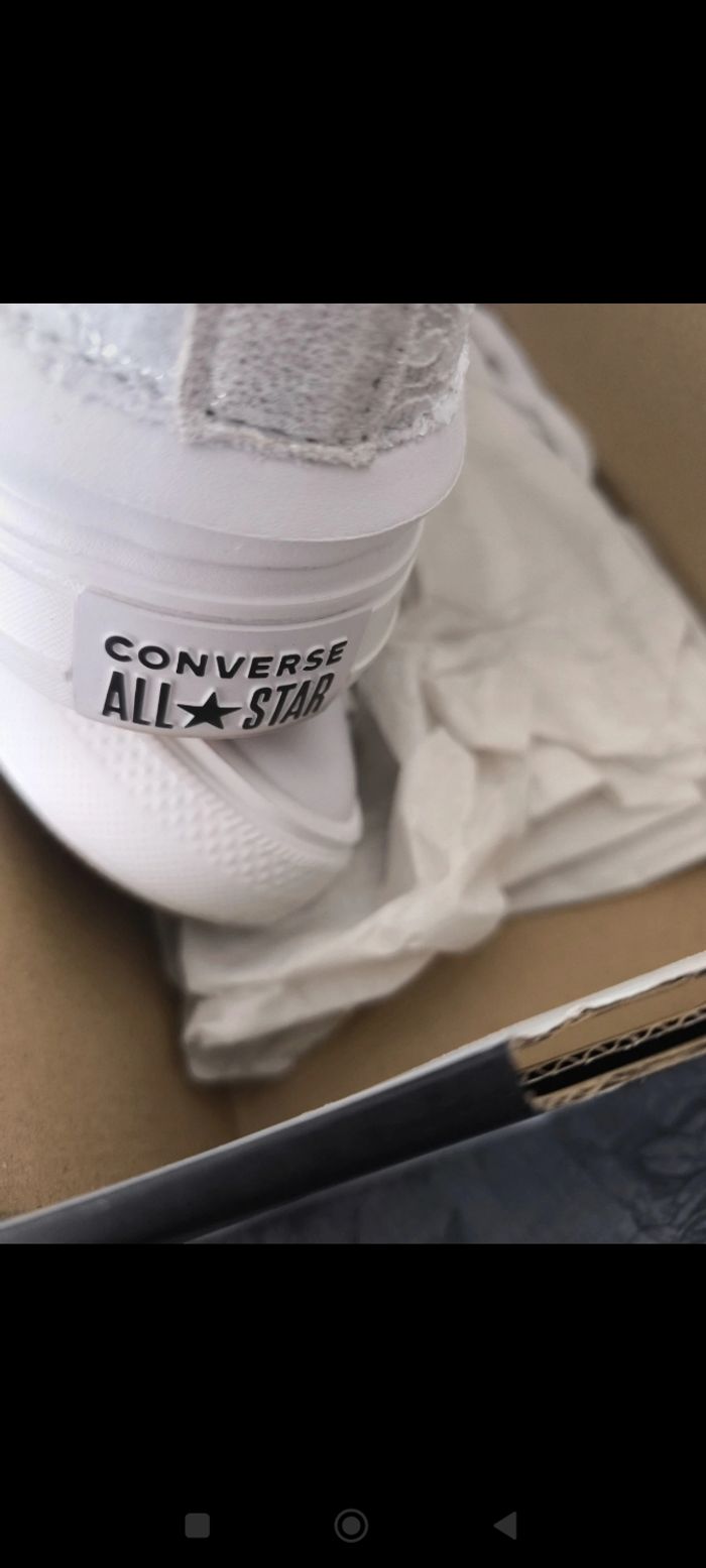 Mimanera Converse T38 dentelles argenté neuves - photo numéro 6