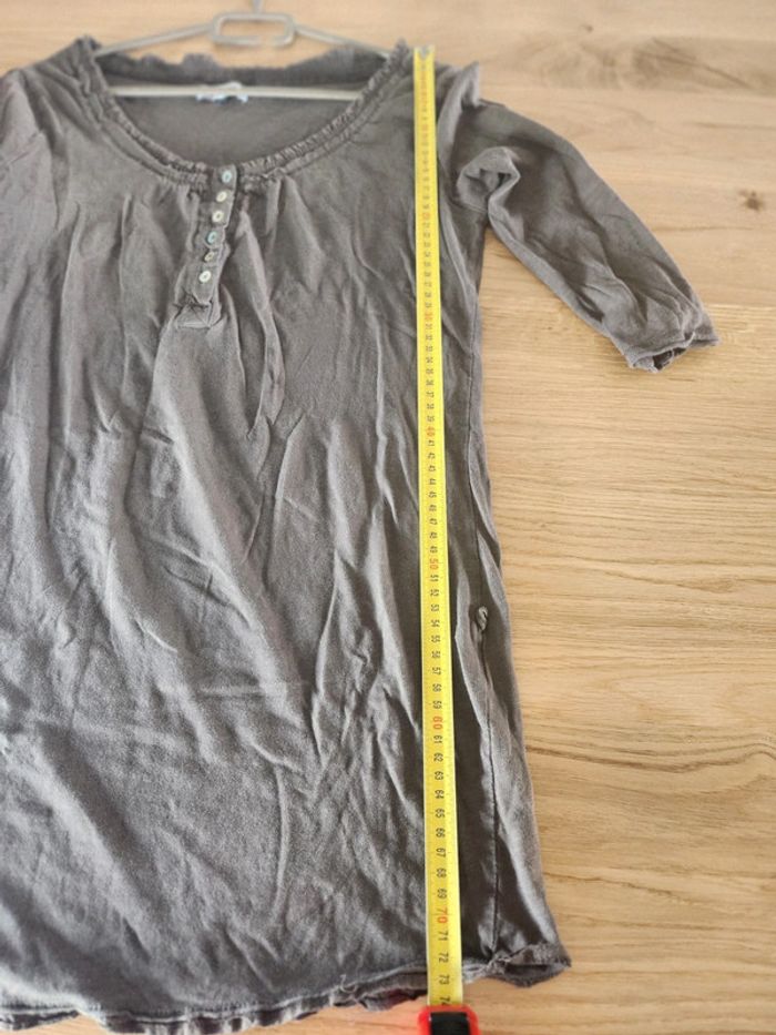 Tee-shirt blouse tunique robe manches 3/4 taille 42 Kwoman en bon état - photo numéro 5