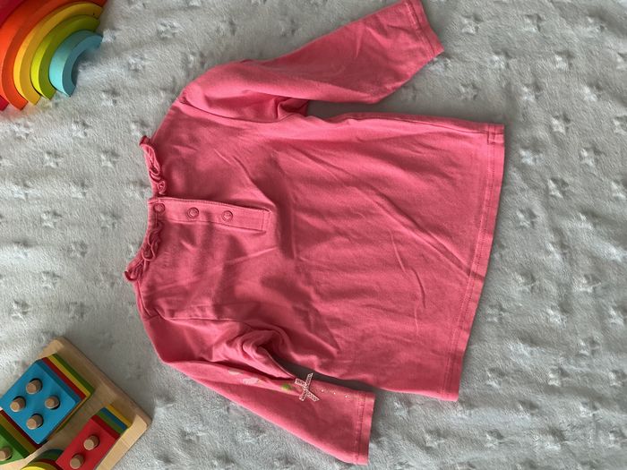 teeshirt manches longues rose uni 12 mois orchestra impression sur manches - photo numéro 9