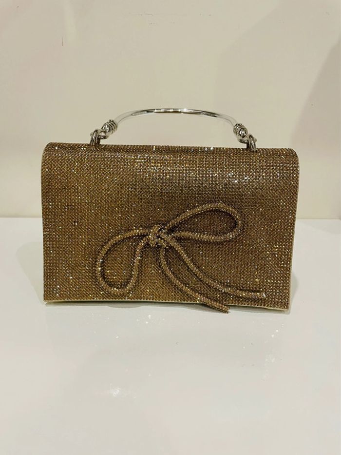 Pochette de soirée couleur bronze