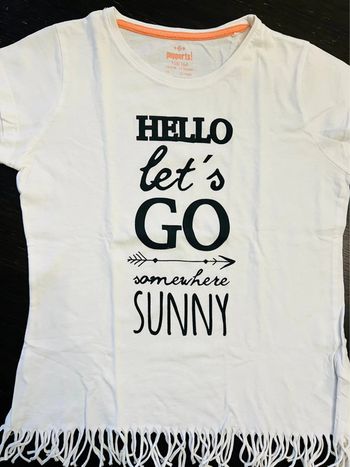 TEE shirt été à franges 12-14 ans