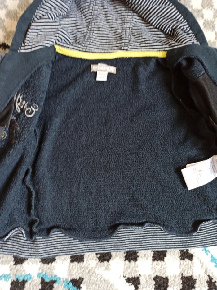 Lot de 2 gilets zippé à capuche - Taille 9 mois - photo numéro 4