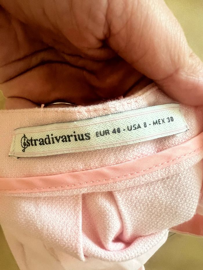 Jupe rose pastel taille 40 stradivarius - photo numéro 3