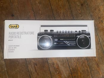 Radio rouge style rétro trevis cassette Bluetooth usb mp3 neuf 
