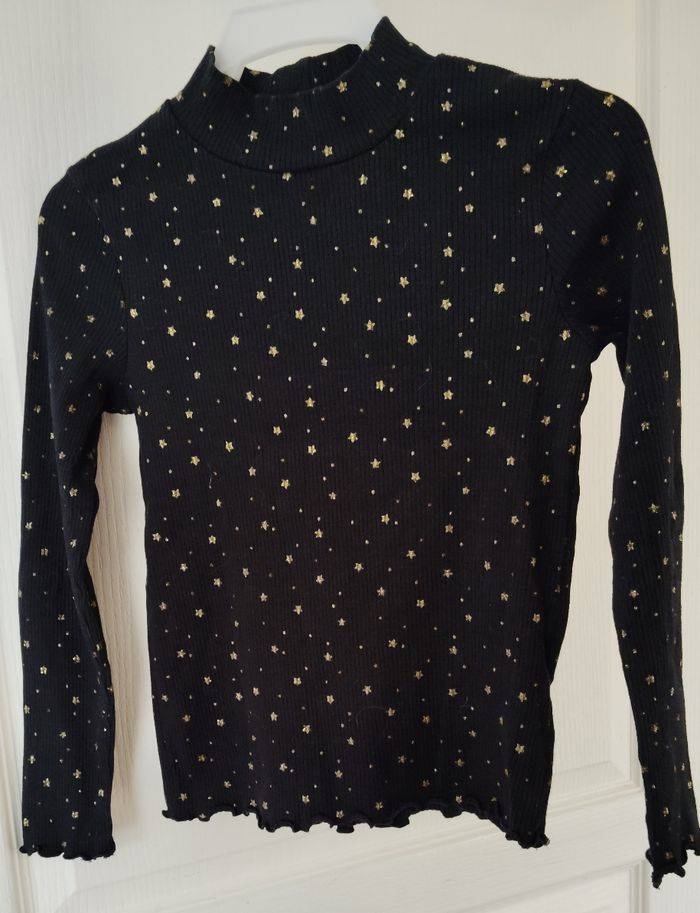 T-shirt col montant manches longues