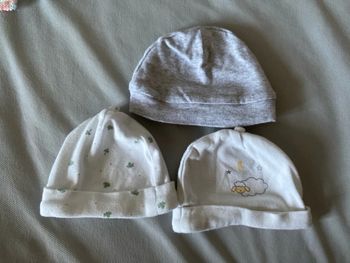 Lot de 3 bonnet 0 mois