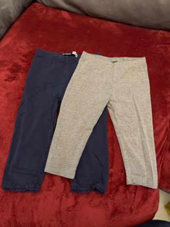 Lot leggings un bleu et un gris