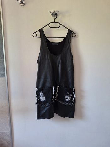 Robe zara femme simili cuir t36