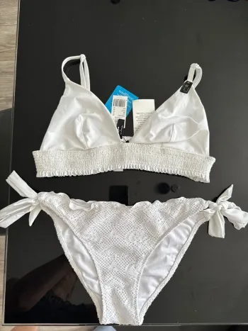 👙 maillot de bain - blanc - 2 pièces - haut 42 - bas 40 - Etam