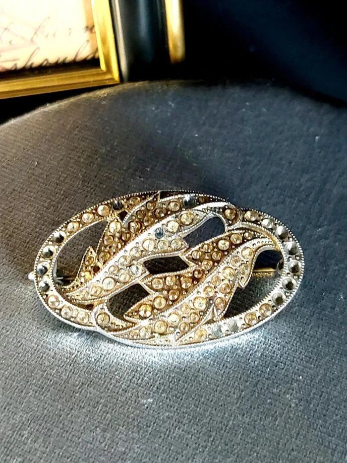 Broche vintage style art déco - photo numéro 3