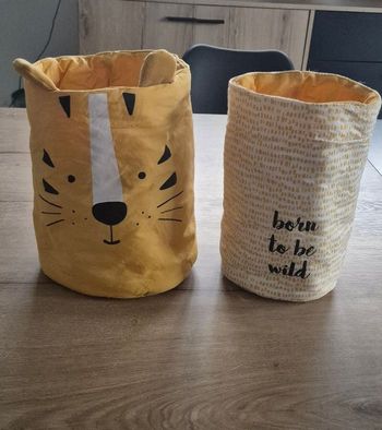 Lot panières de rangement tissus Samba