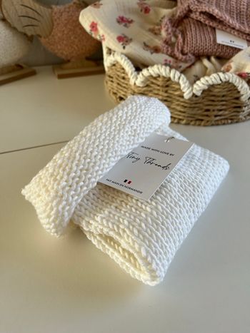 Cocon de naissance mérinos blanc 