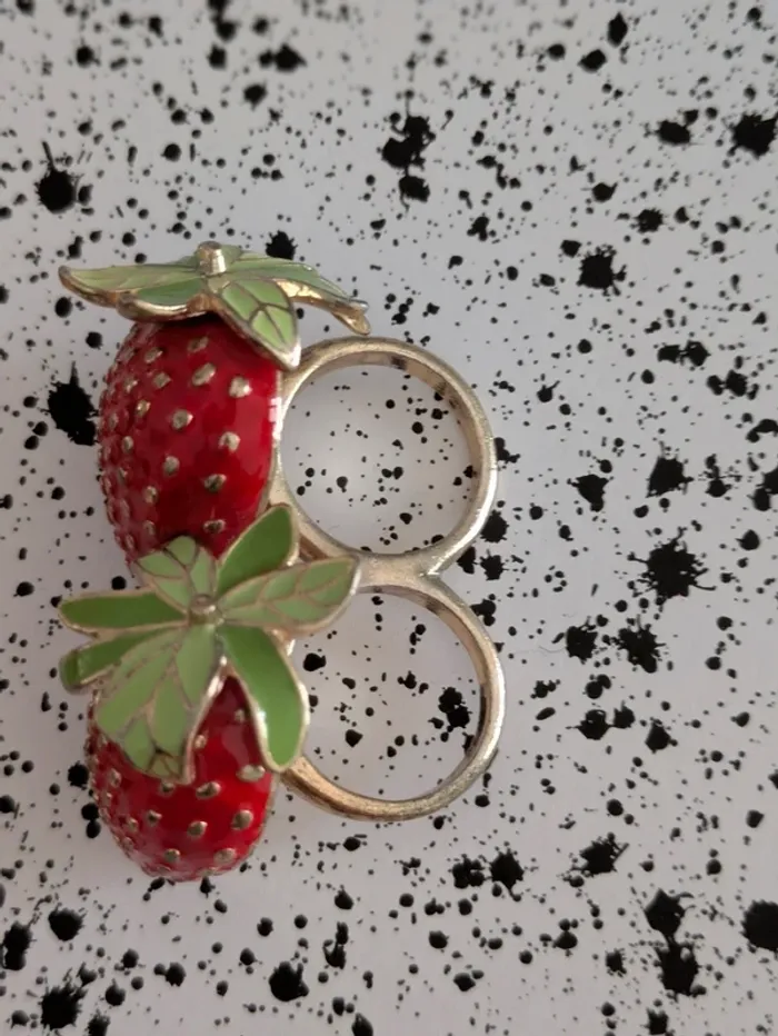 Bague double "fraises" - photo numéro 2