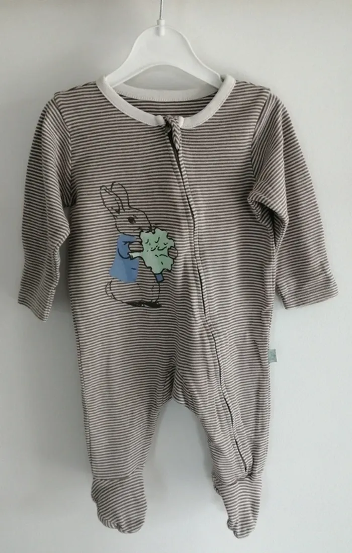 Pyjama coton Beatrix potter beige et marron