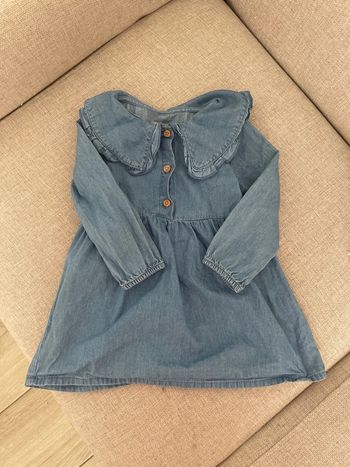 Robe en jean col Claudine 9-12 mois