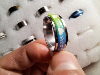 Bague acier inoxydable motifs