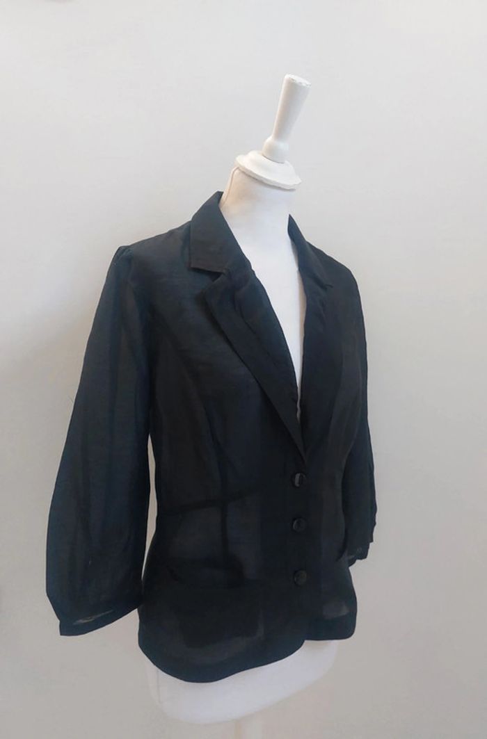 Veste légère type blazer léger été noir taille S - photo numéro 3